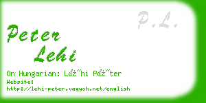 peter lehi business card